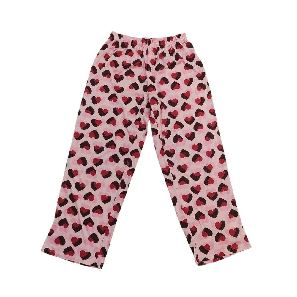 Kate Spade Multy Heart Pajama Set Pink Red Hearts Novelty Print Valentine Size M - Picture 4 of 8